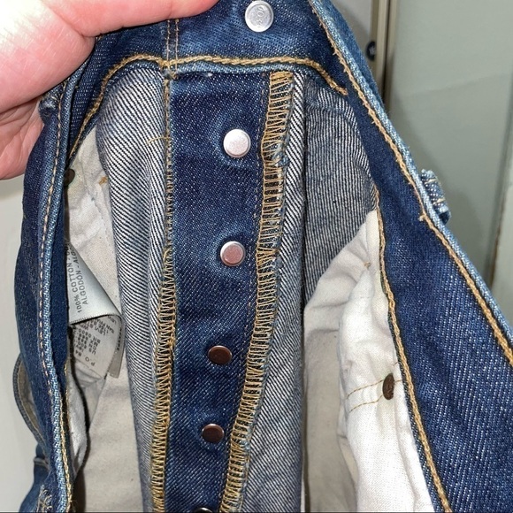 Levi's 501 Jeans Original Shrink to Fit Straight Leg Button Fly Denim Pant Rigid - Picture 8 of 13